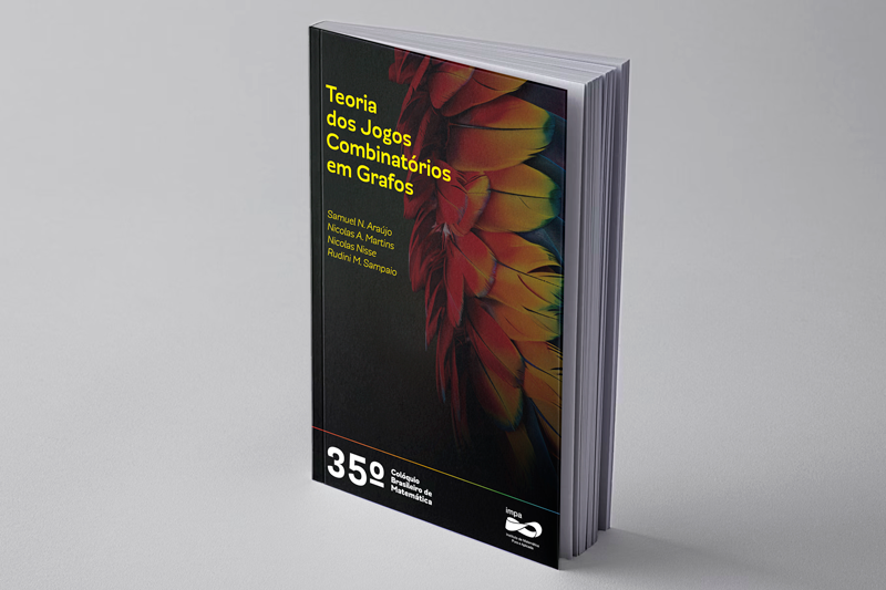Vencedor do Prêmio Jabuti Acadêmico, livro de autoria do professor Rudini Sampaio, do Departamento de Computação da UFC, está disponível para download gratuito (Imagem: Divulgação) Imagem: Capa do livro "Teoria dos jogos combinatórios em grafos"